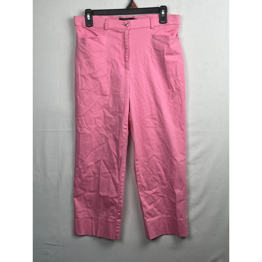Tribal Cropped Stretch Pants Womens Size 8 Pink Straight Leg 5367O-520
